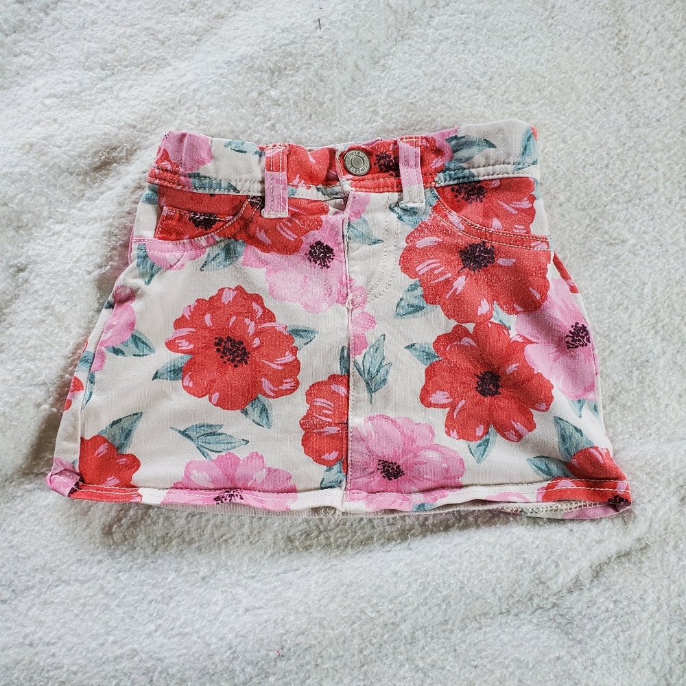 Carter's Flowered Skirt, Sz 5